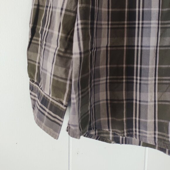 Basic Editions Long Sleeve Plaid Shirt - Picture 5 of 7